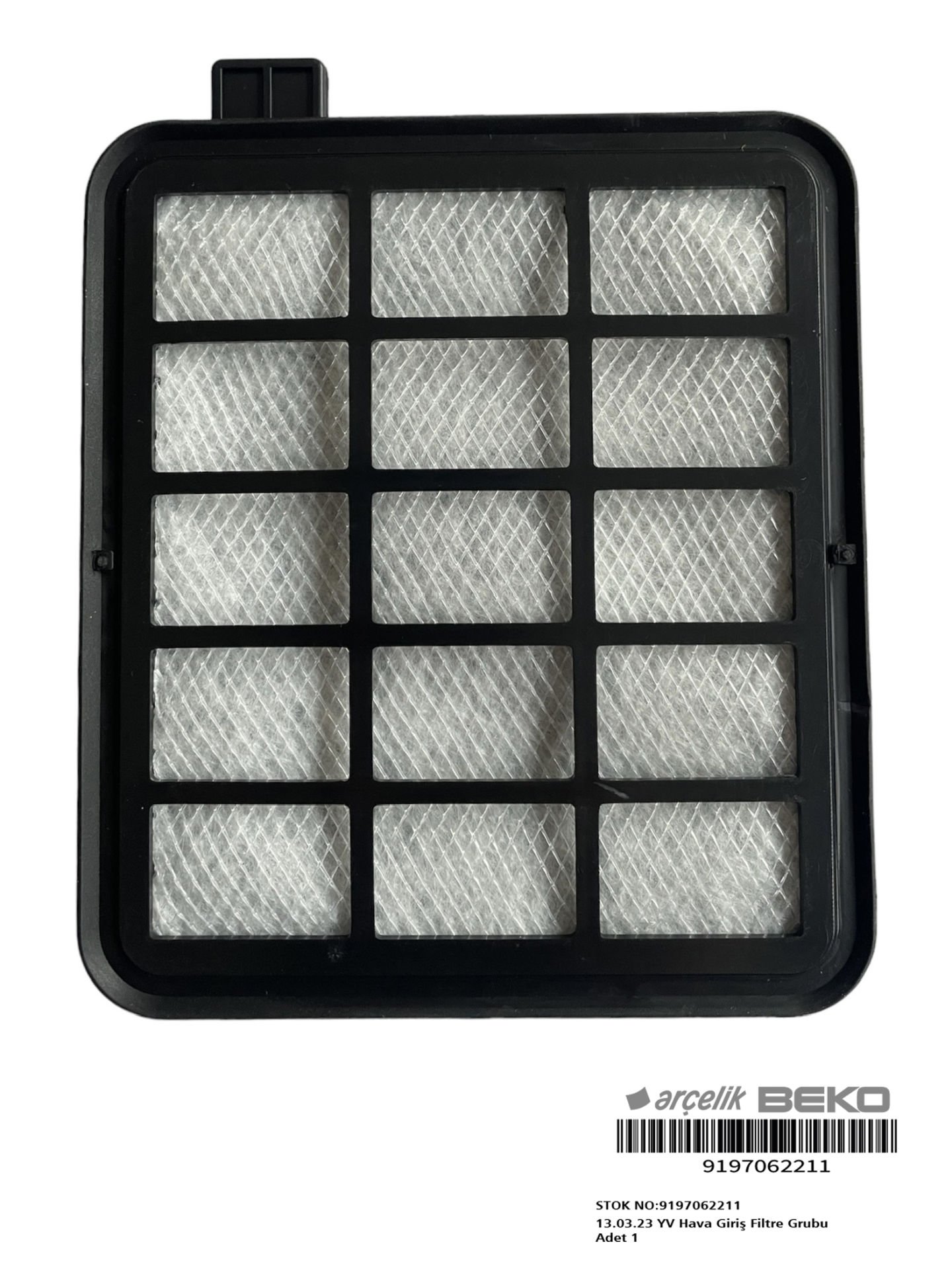 9197062211 YV Hava Giriş Filtresi Arçelik Beko Uyumlu Süpürge Filtre Grubu