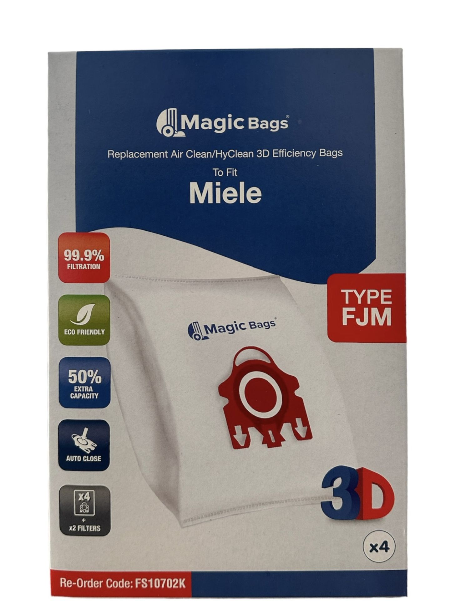 MAGİCBAGS MİELE 5 KATLI 4LÜ KUTU + 1 FİLTRE