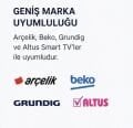 Arçelik Beko Grundig Altus Uyumlu Ses Komutlu Akıllı TV Kumandası ( VS 4187R-7)